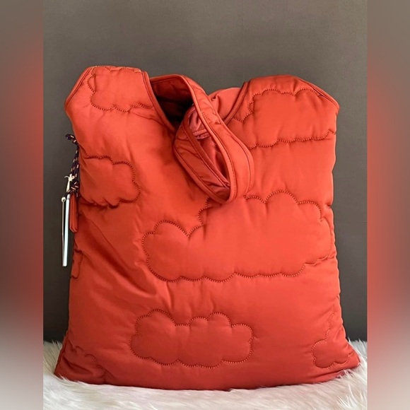 Coach Dark Orange Quilted Tote Bag - Picture 5 of 15